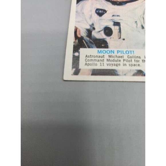 1969 Topps Man On The Moon #53 Moon Pilot Michael Collins Rookie Card Astronaut - Picture 5 of 9